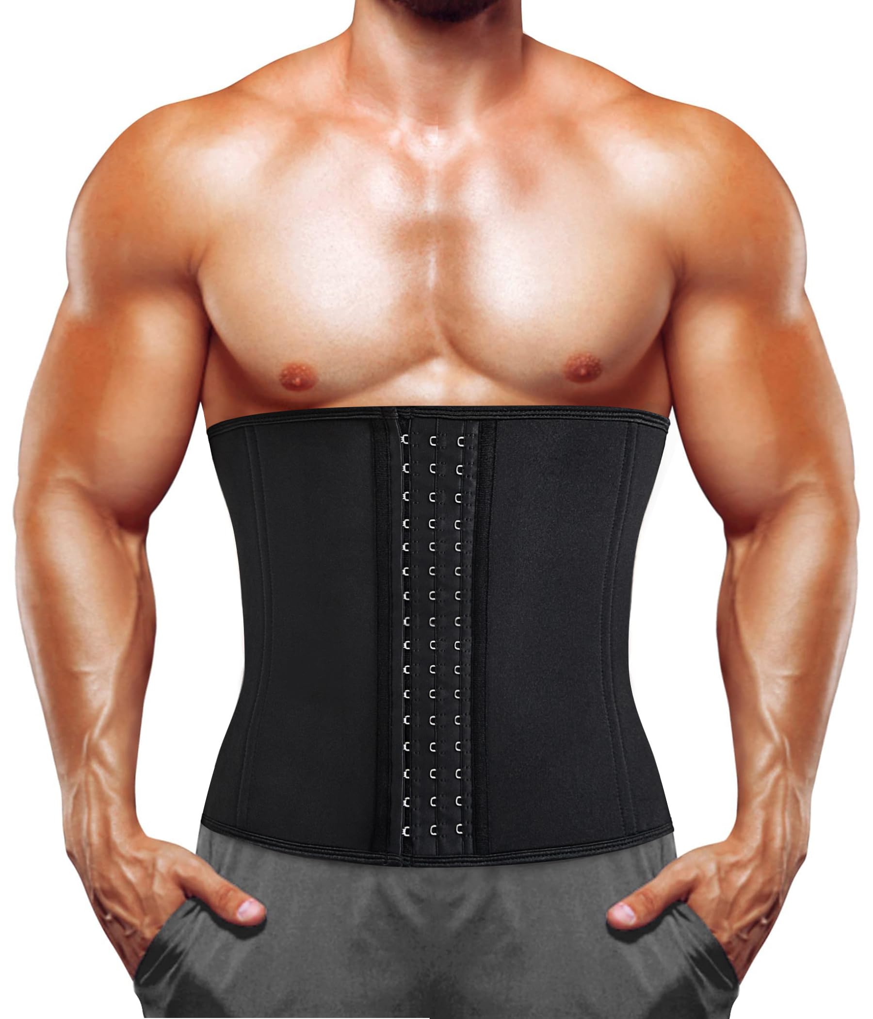 Junlan Ceinture de Sudation Abdominale pour Homme Minceur Gaine Amincissante Ventre Plat Invisible, Soutien du Dos