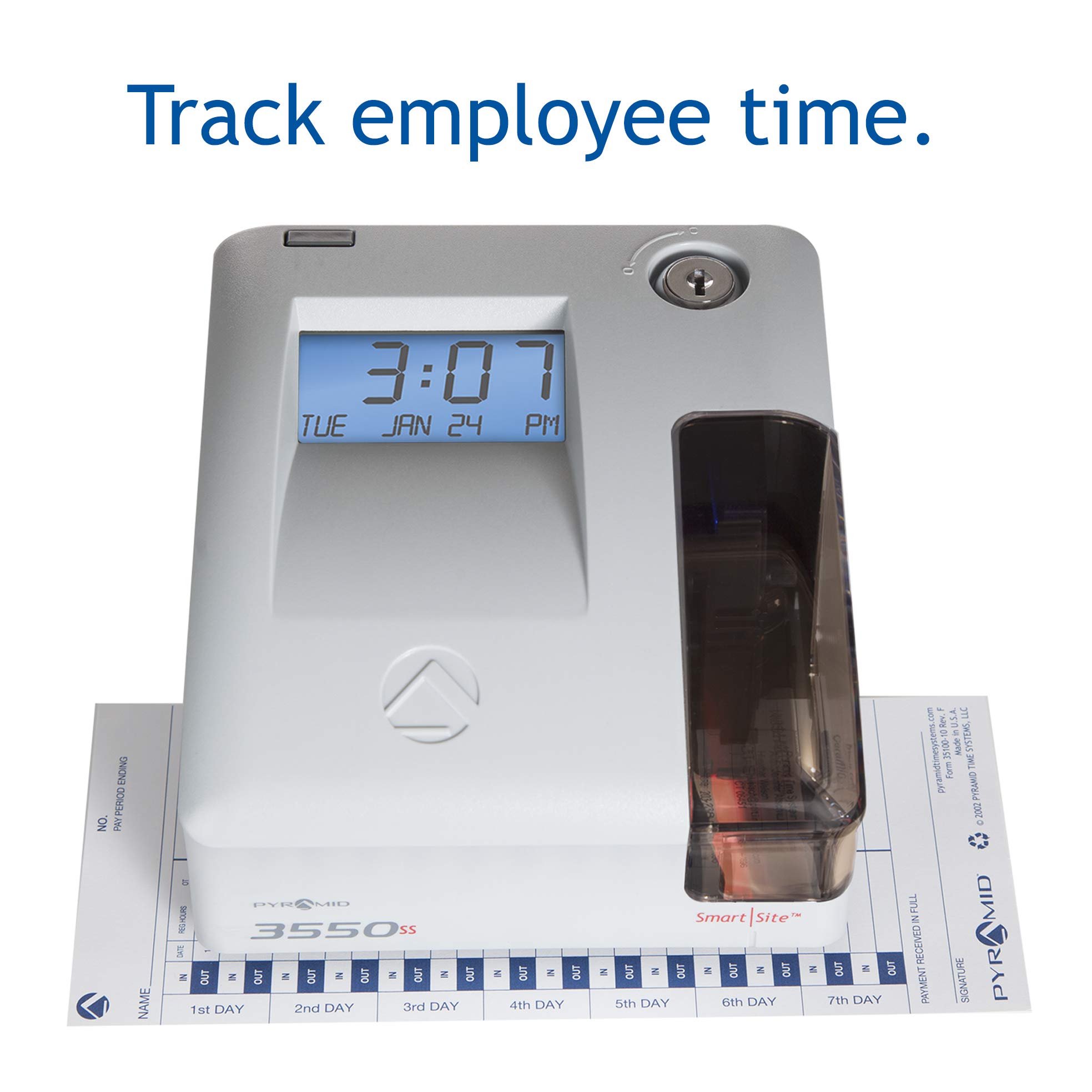 Pyramid Time Systems, Model 3550SS SmartSite Time Clock and Document
