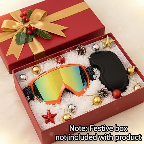 Miniatura 3 de BATFOX Gafas para Dirt Bike con Estuche - Gafas de Seguridad para Motocicleta Motocross ATV Carreras, Mejores Regalos de Navidad para Hombres Jóvenes