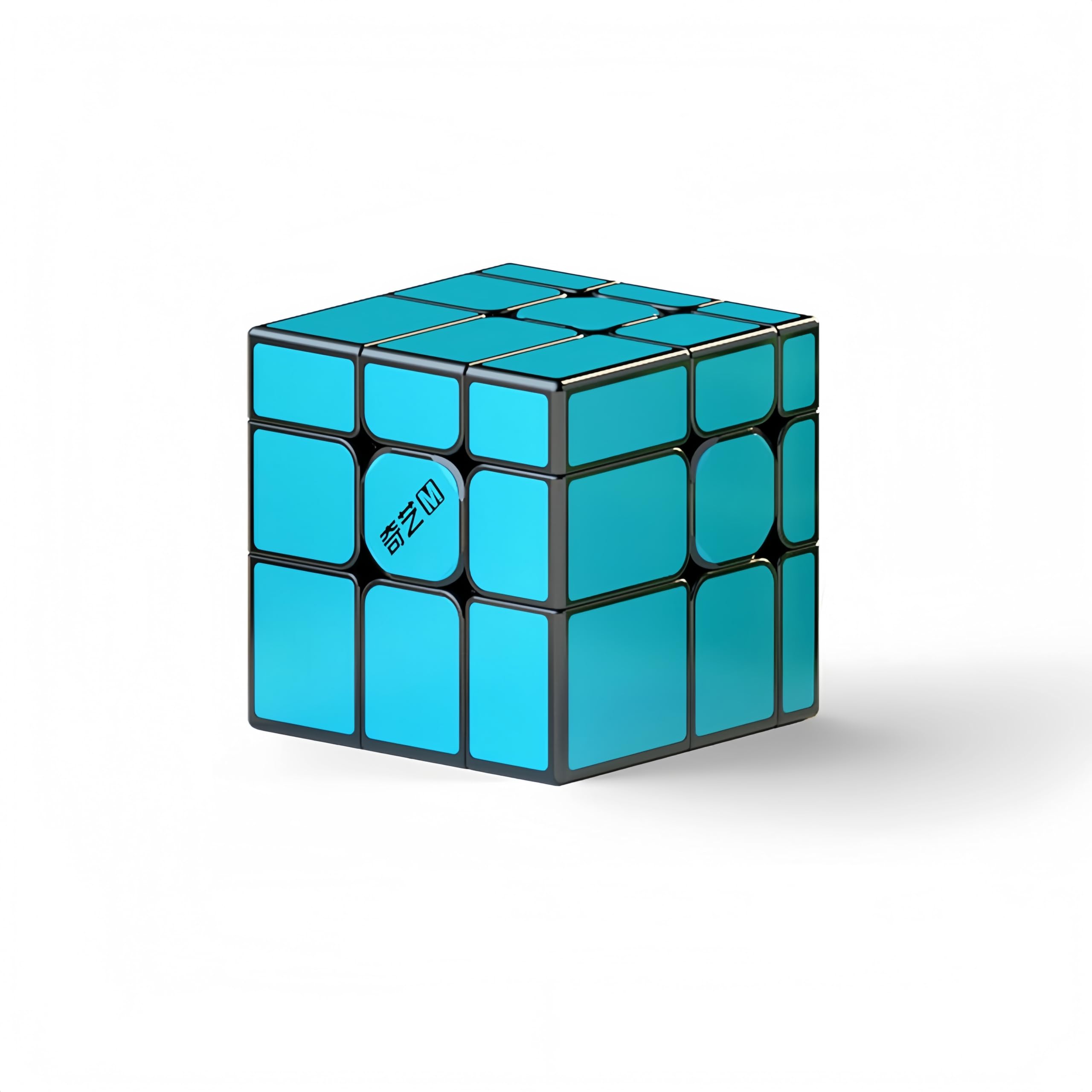 AcePitCub Magnetic Mirror Cube 3x3 Stickerless, 56mm Mirror Magnetic Speed Cube (Blue Non-Sticker