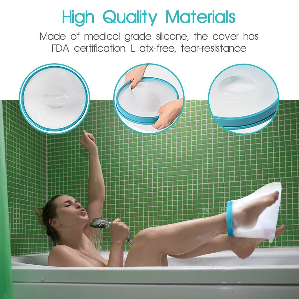 Waterproof Foot Cast Cover for Shower Bath, Foot Protector Adult Keep Ankle Leg Cast Bandage Dry Waterproof Foot Cast Cover for Shower Bath, Foot Protector Adult Keep Ankle Leg Cast Bandage Dry