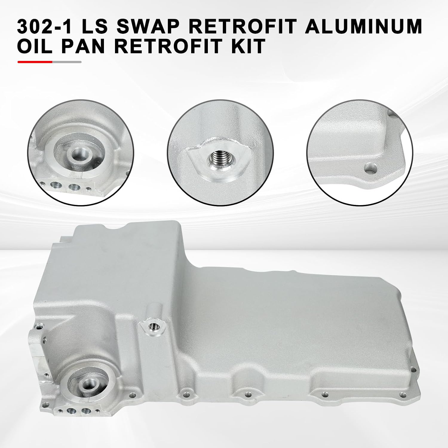 302-1 LS Swap Retrofit Aluminum Oil Pan Retrofit Kit LS1 LS2 LS3 LS6 Rear Sump Pick Up Gasket
