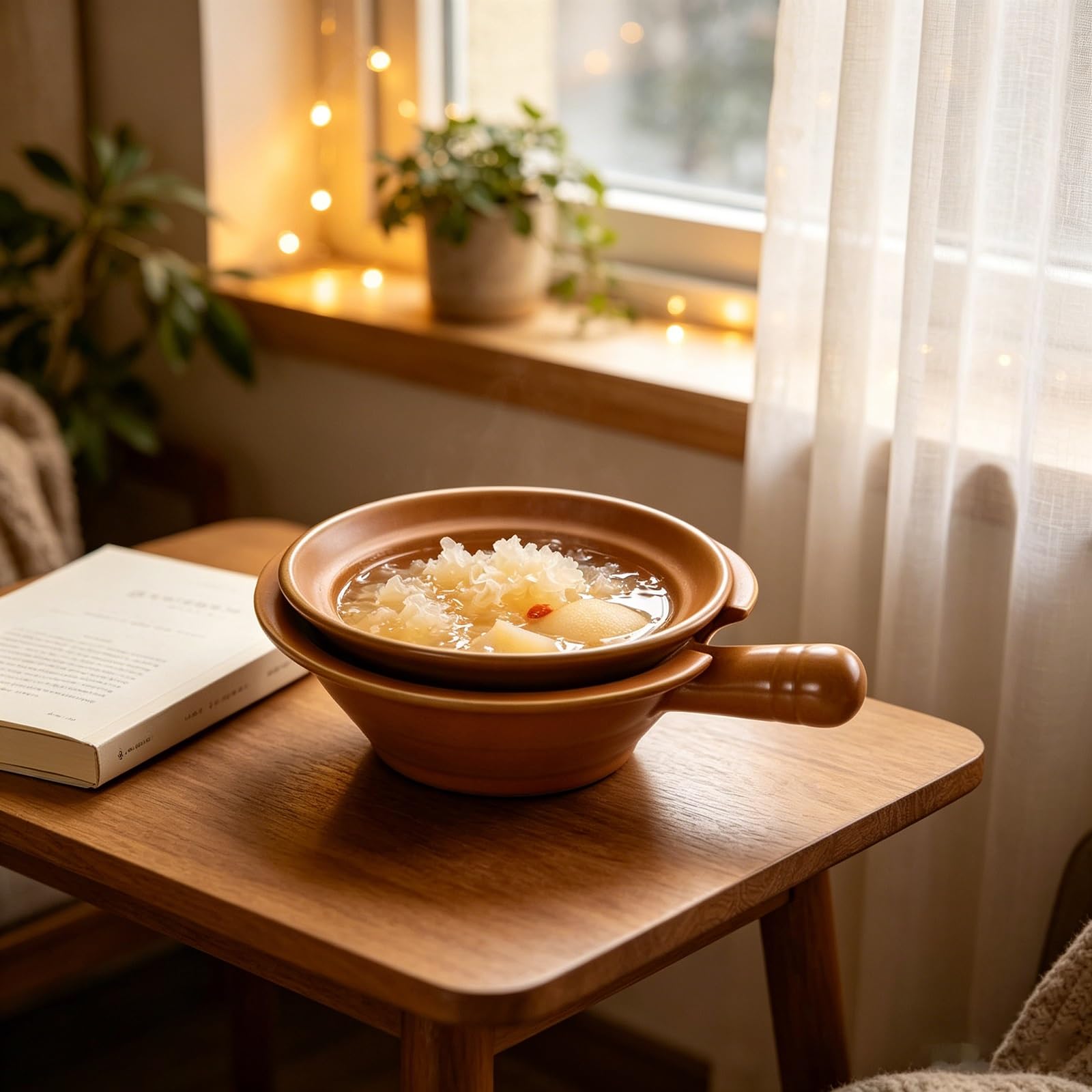 Keramik Bibimbap Schüssel mit Deckel und Tablett zum Kochen von Nudeln, Suppen, Reis, Meeresfrüchten Auflauf