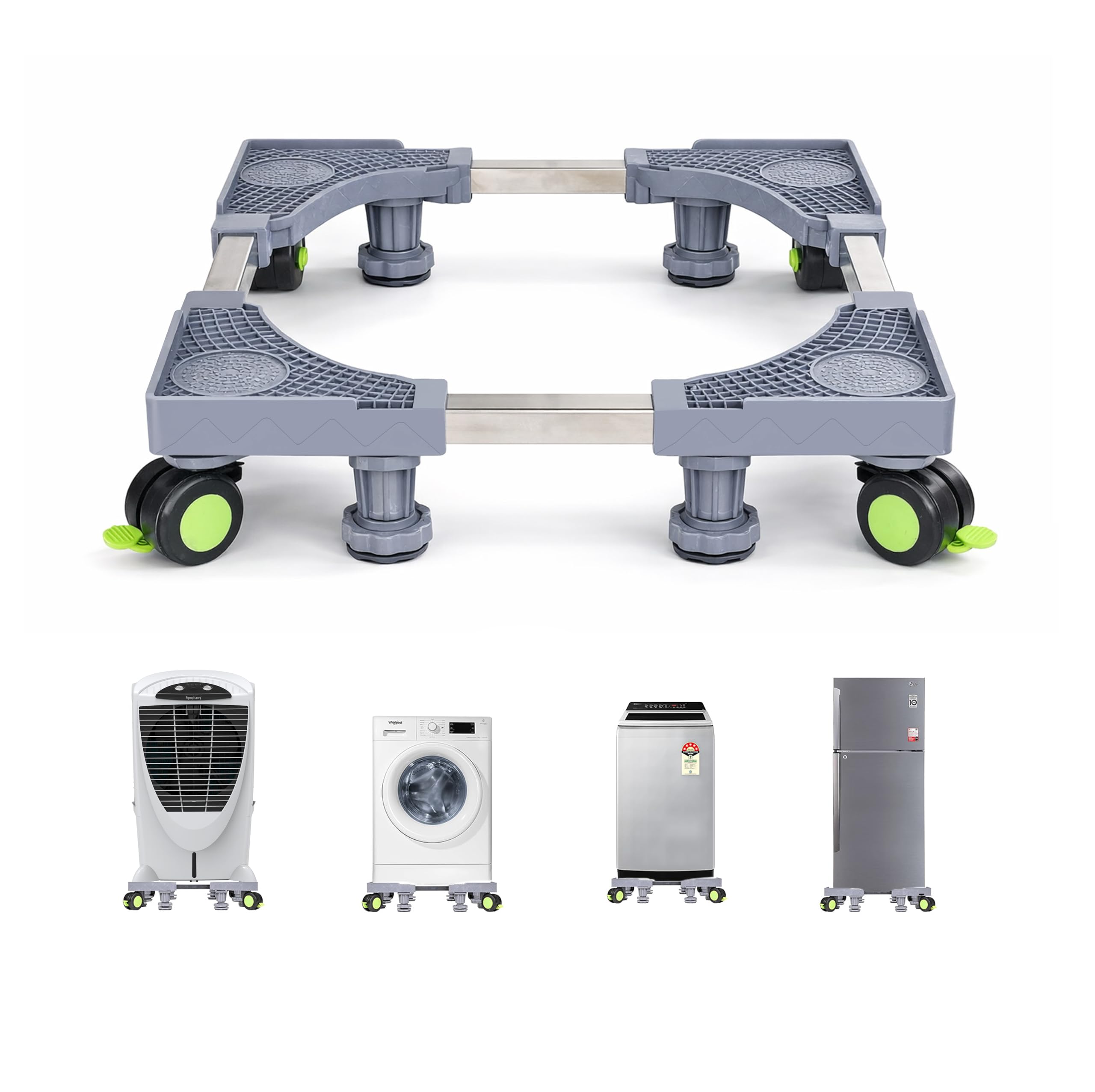 Cazenta Washing Machine Stand with Wheels, Adjustable Fridge Stand