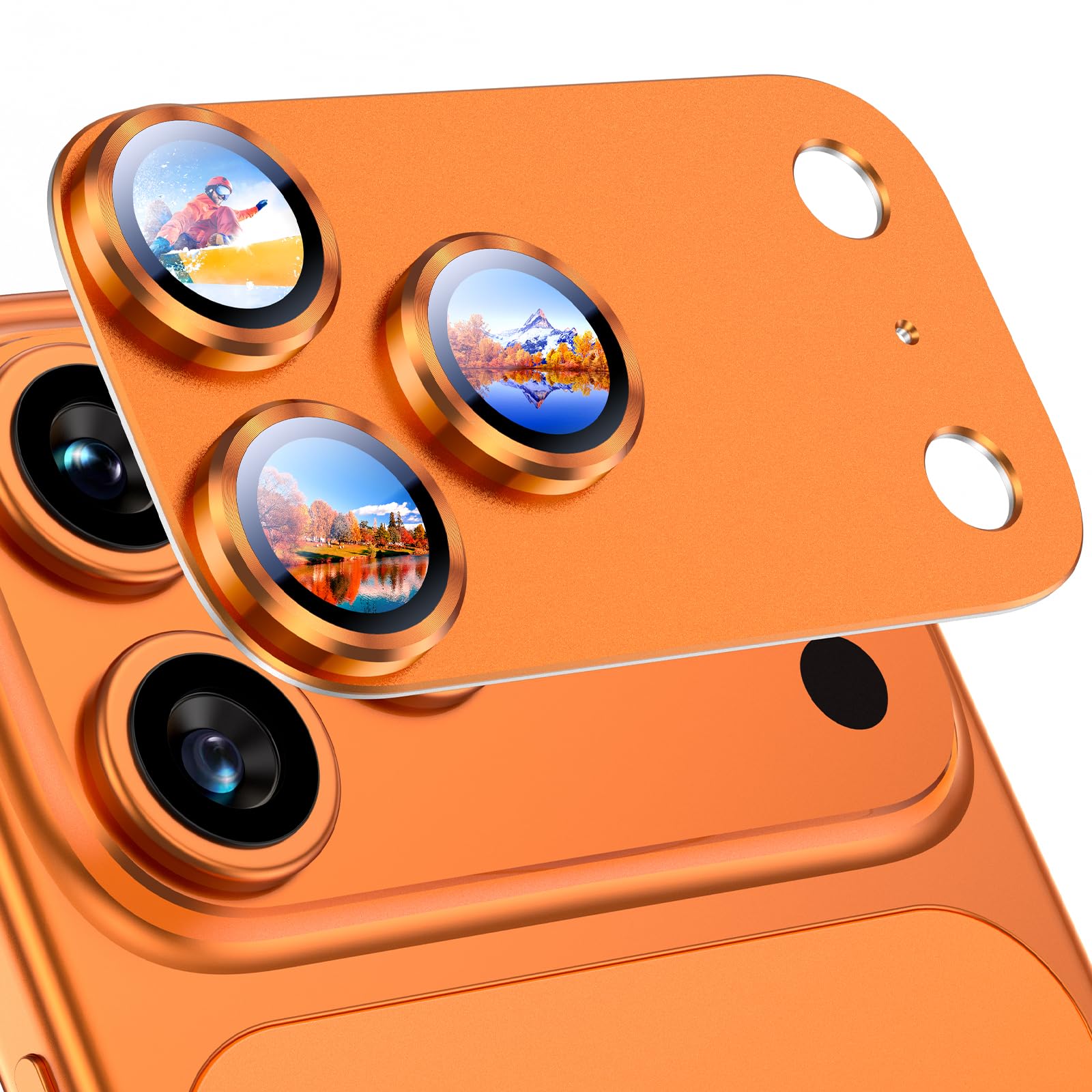 Uyiton for iPhone 17 Pro Camera Lens Protector, Metal Frame Glass Cover