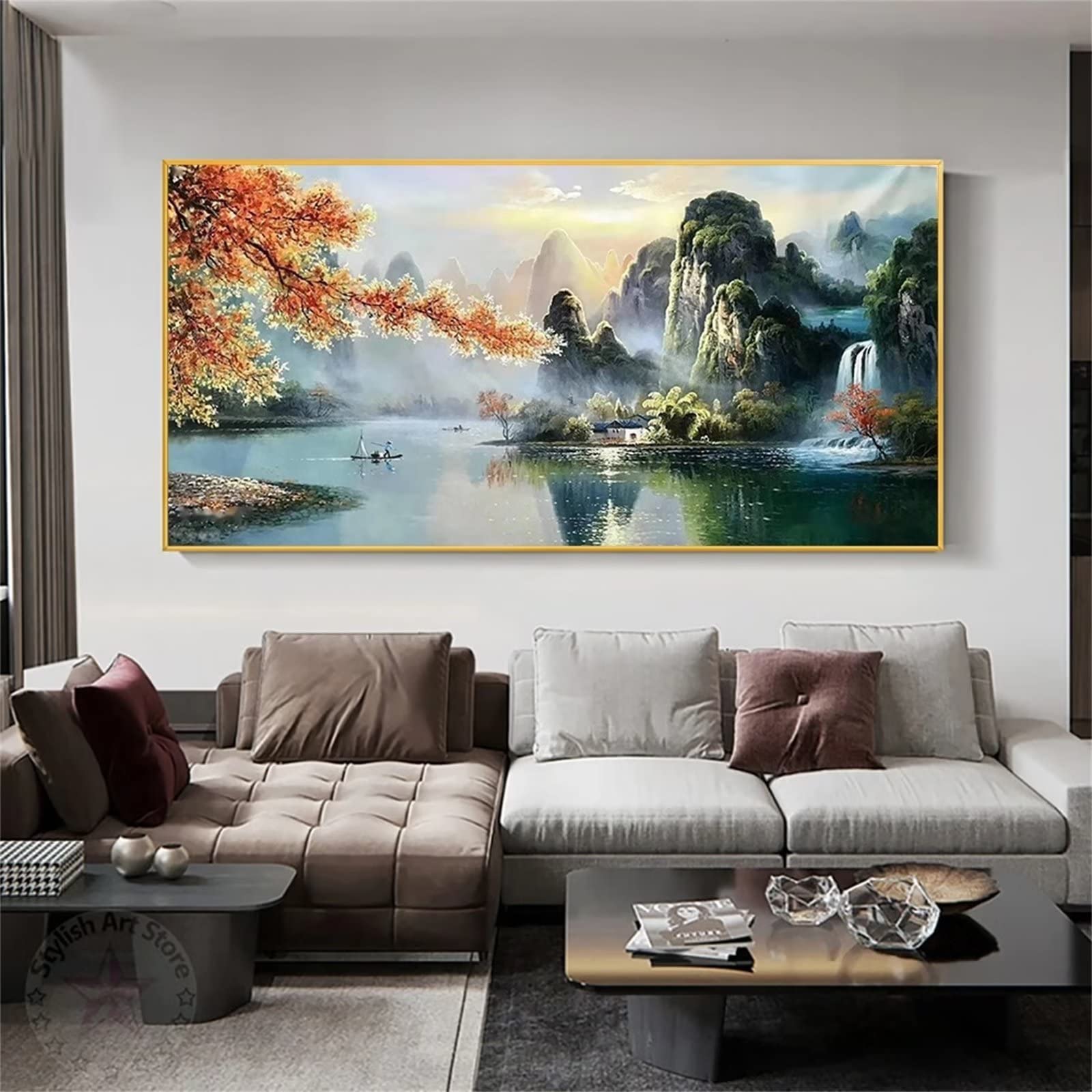 Kit complet Diamond Painting adulte broderie diamant grand format paysage 60x180