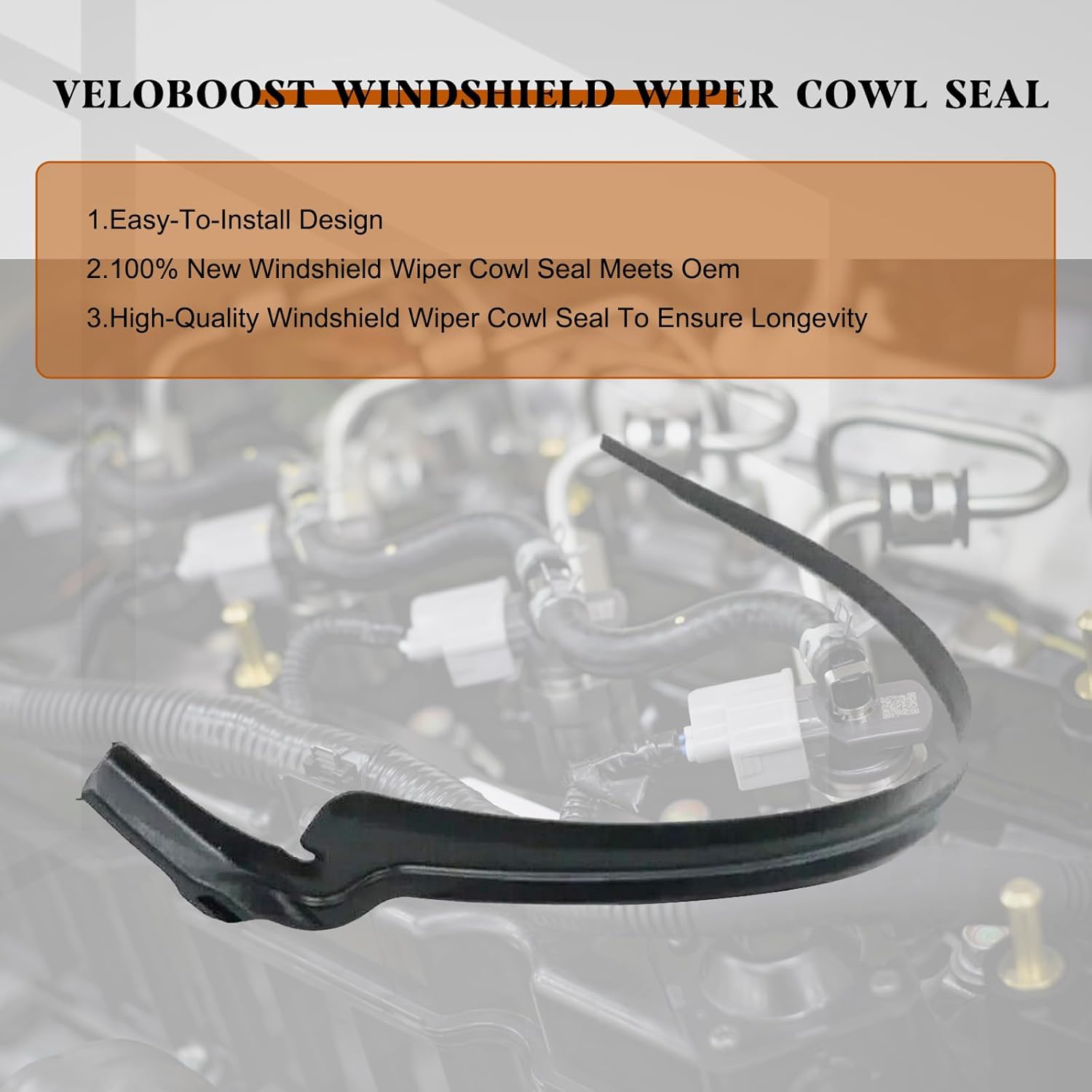 51132751209 LH Windshield Cowl Cover Apron Seal Trim Strip 2 Pcs Compatible with Mini R55 2007-2015 R56 R57 2008-2015 Replace OE 51132751210