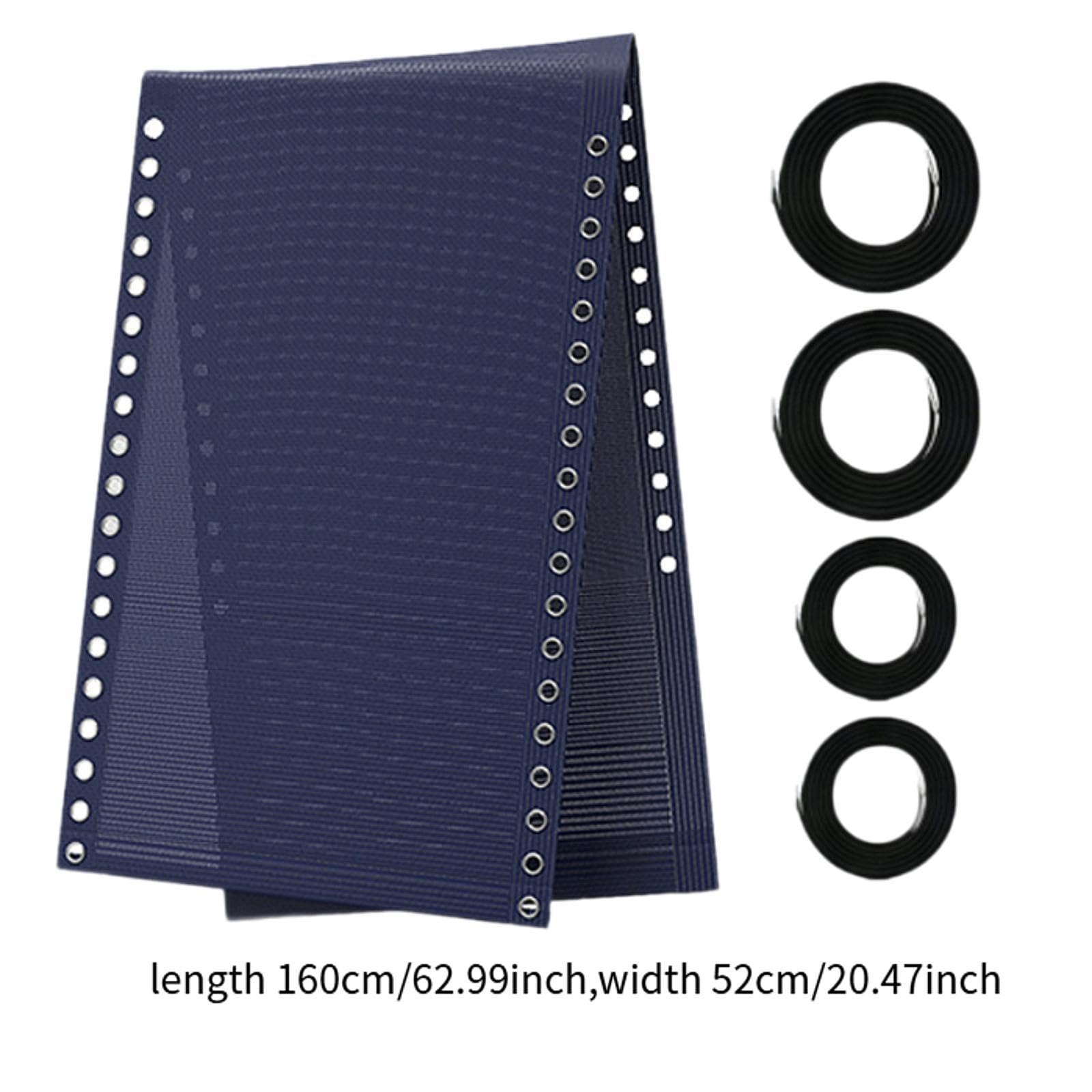 Tela de Recambio para Tumbonas, Funda de Tela para Tumbonas de Jardín con Elásticas, Color Café- Azul
