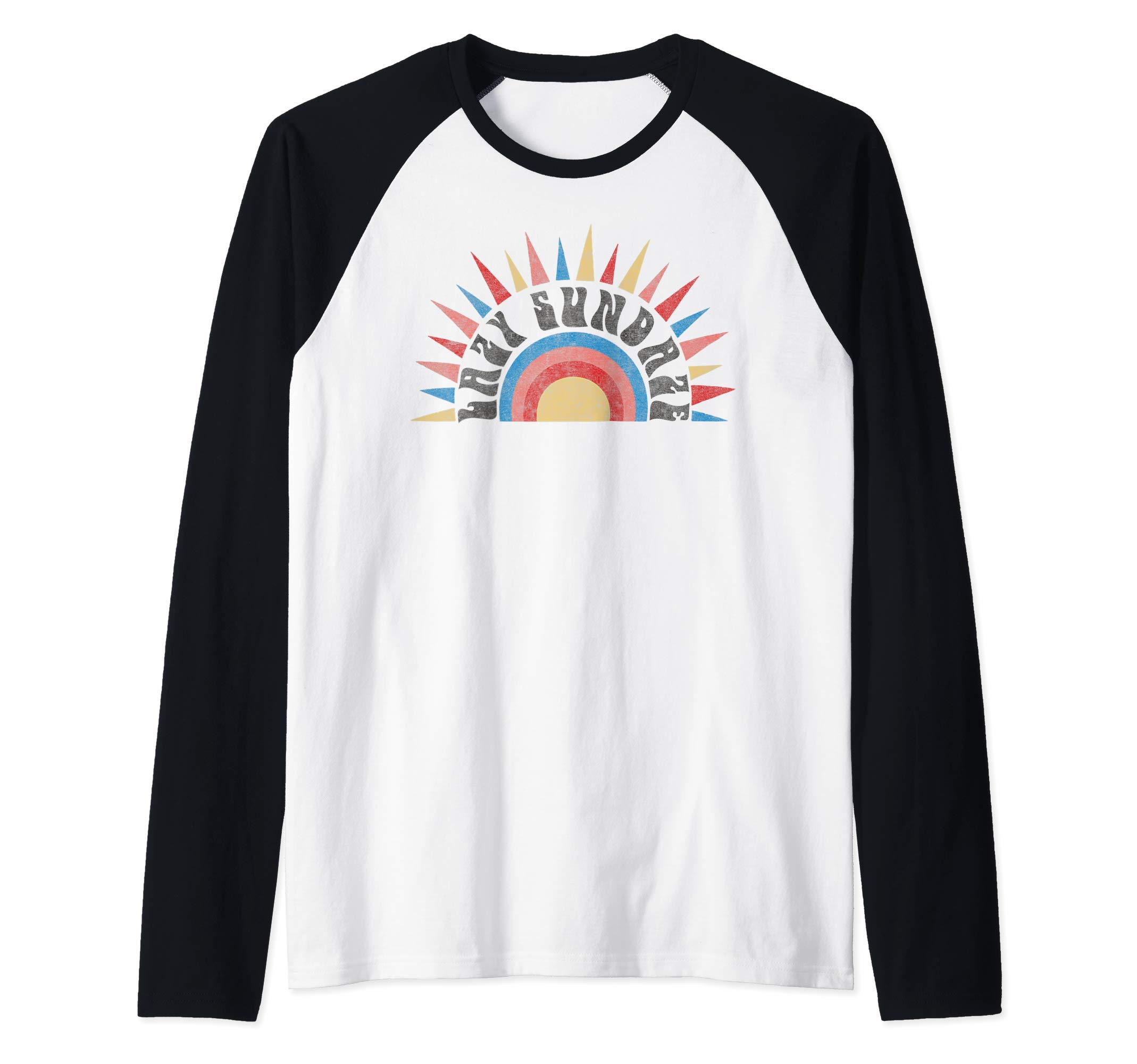 Trendy Lazy Sunday Sun Beam Raglan Baseball Tee