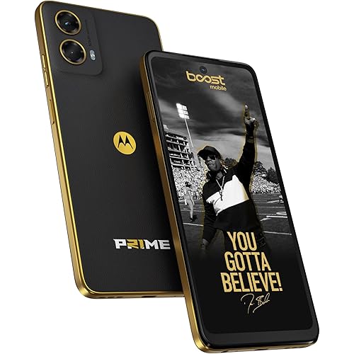 Motorola Moto G 5G (2024, XT2417‑1) 128 GB 4 GB RAM Boost Locked 6.6″ 120 Hz HD+ Display 50 MP Dual Camera 5,000 mAh Battery Black+Gold Sim Card not Included(Renewed)