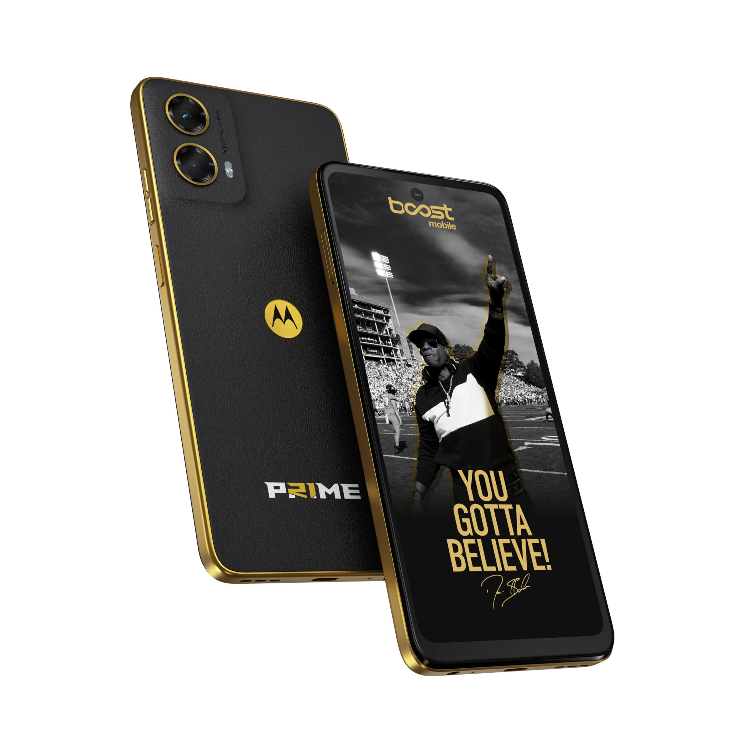 Motorola Moto G 5G (2024, XT2417‑1) 128 GB 4 GB RAM Boost Locked 6.6″ 120 Hz HD+ Display 50 MP Dual Camera 5,000 mAh Battery Black+Gold Sim Card not Included(Renewed)