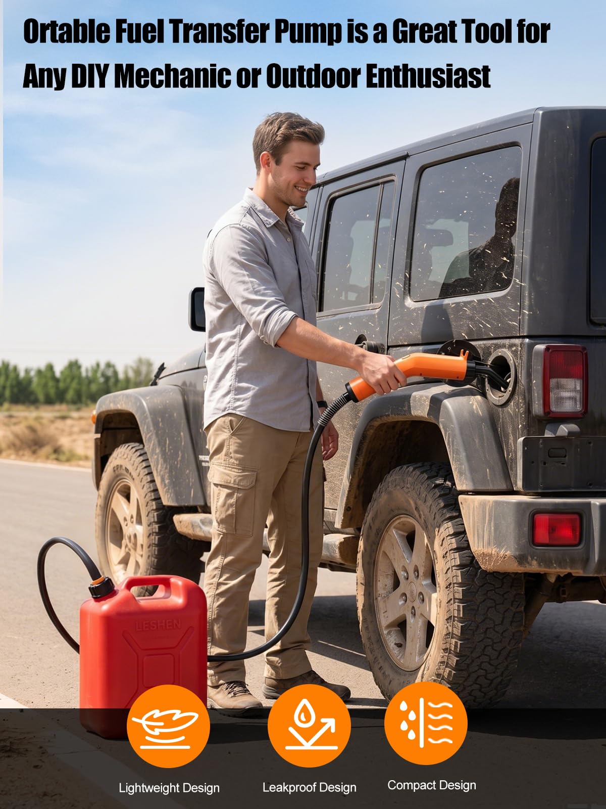 Pompa di trasferimento del carburante, ricaricabile tramite USB, pompa di aspirazione elettrica | Pompa per benzina, diesel e acqua, portatile, a prova di perdite, con tubo, pompa di trasferimento dell'olio ultra veloce