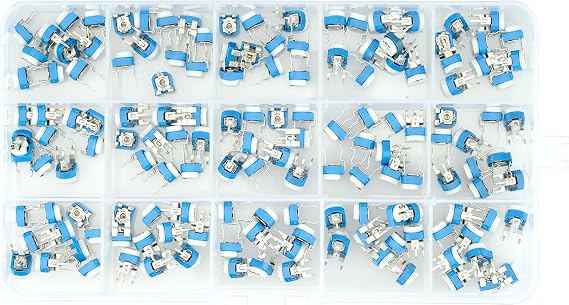 150 Pcs 15 Values Potentiometer 100 Ohm- 2M Ohm 6mm Variable Resistor Kit