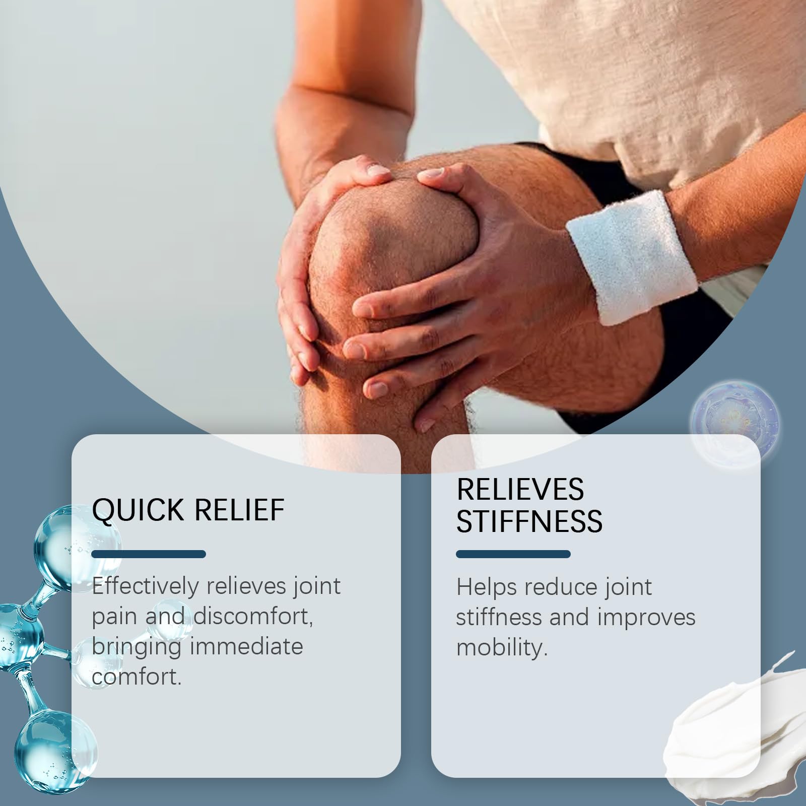 Ourlyard Magnesium Pain Relief Cream,Professional Joint Repair Creams,Natural Joint Gel Effective Relief for Back, Neck, Hands, Knee, Natural Ingredients for all Skin Types(1PCS) - Image 4