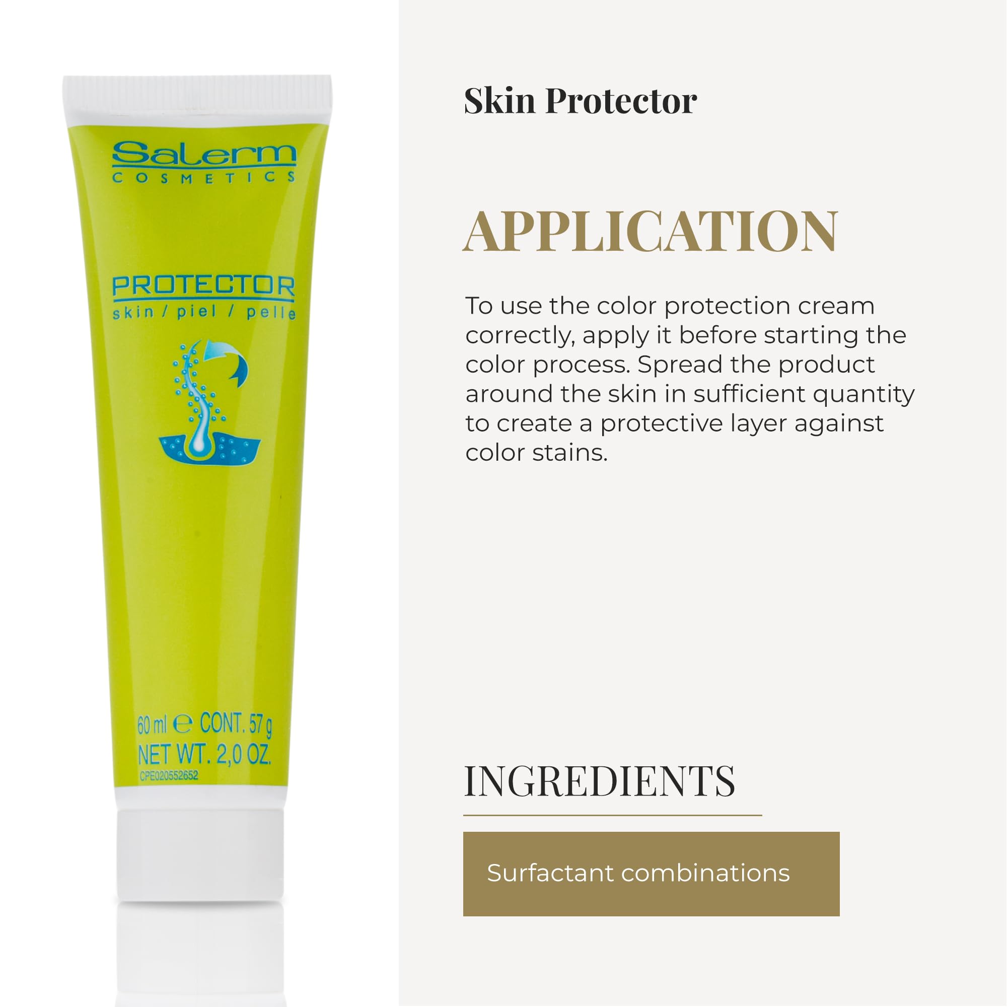 SALERM - Skin Protector - Protector Skin - 60 ml - Prevents Hair Dye Stains on Skin - Prevents Itching in Sensitive Areas - Easy to Apply