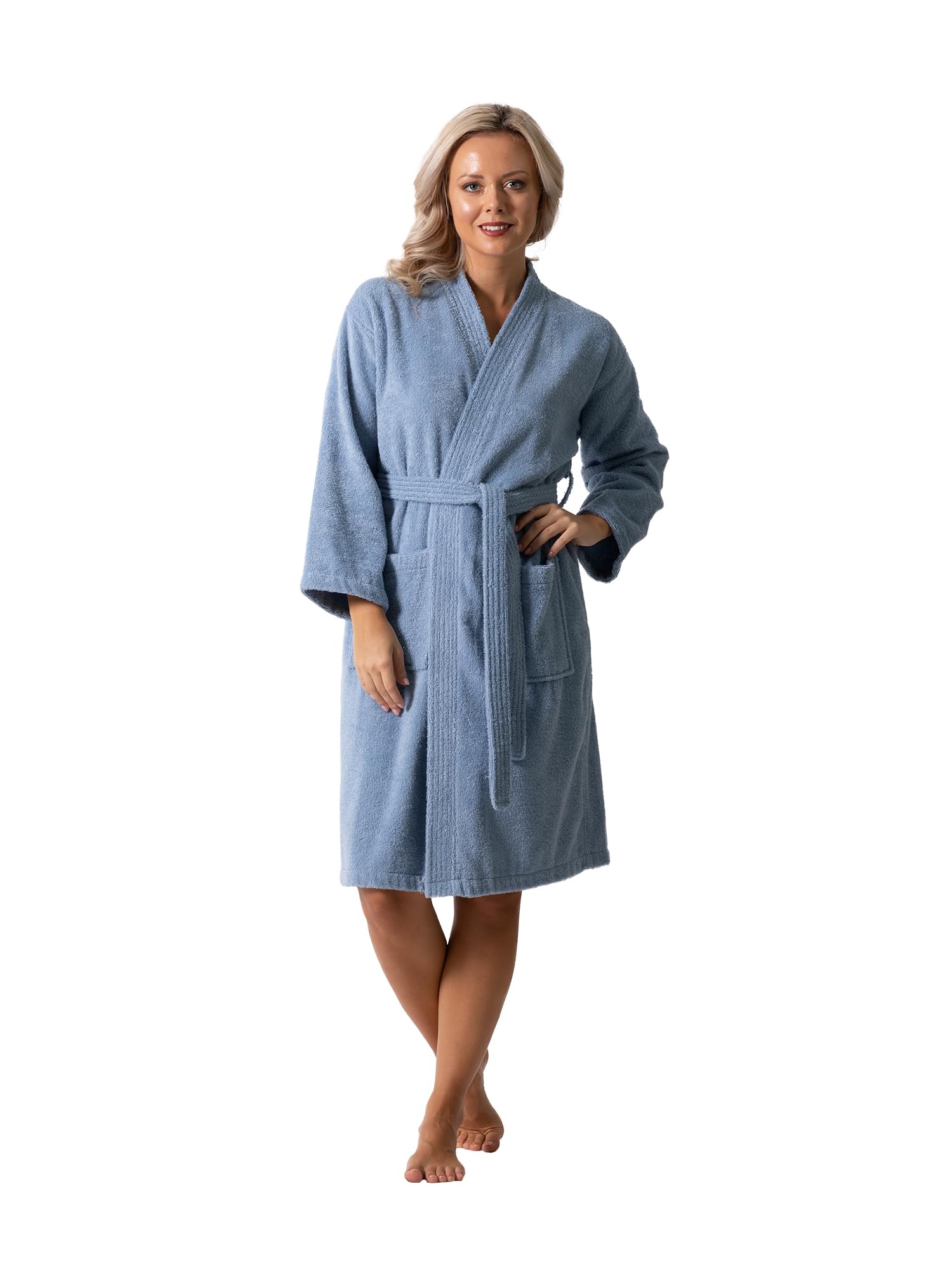 Luxurious Turkish Terry Kimono Collar Super-Soft Terry Absorbent Bathrobes for Women