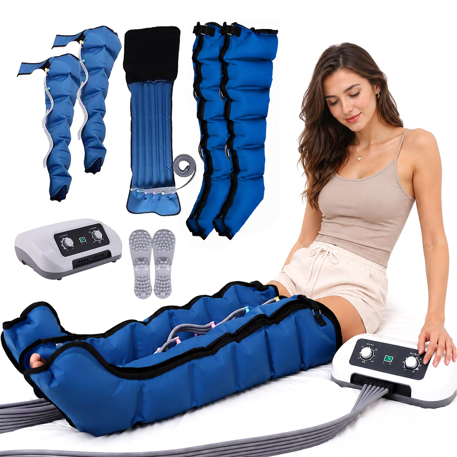 Air Compression Leg masażer do obrzęków ust z 6 komorami