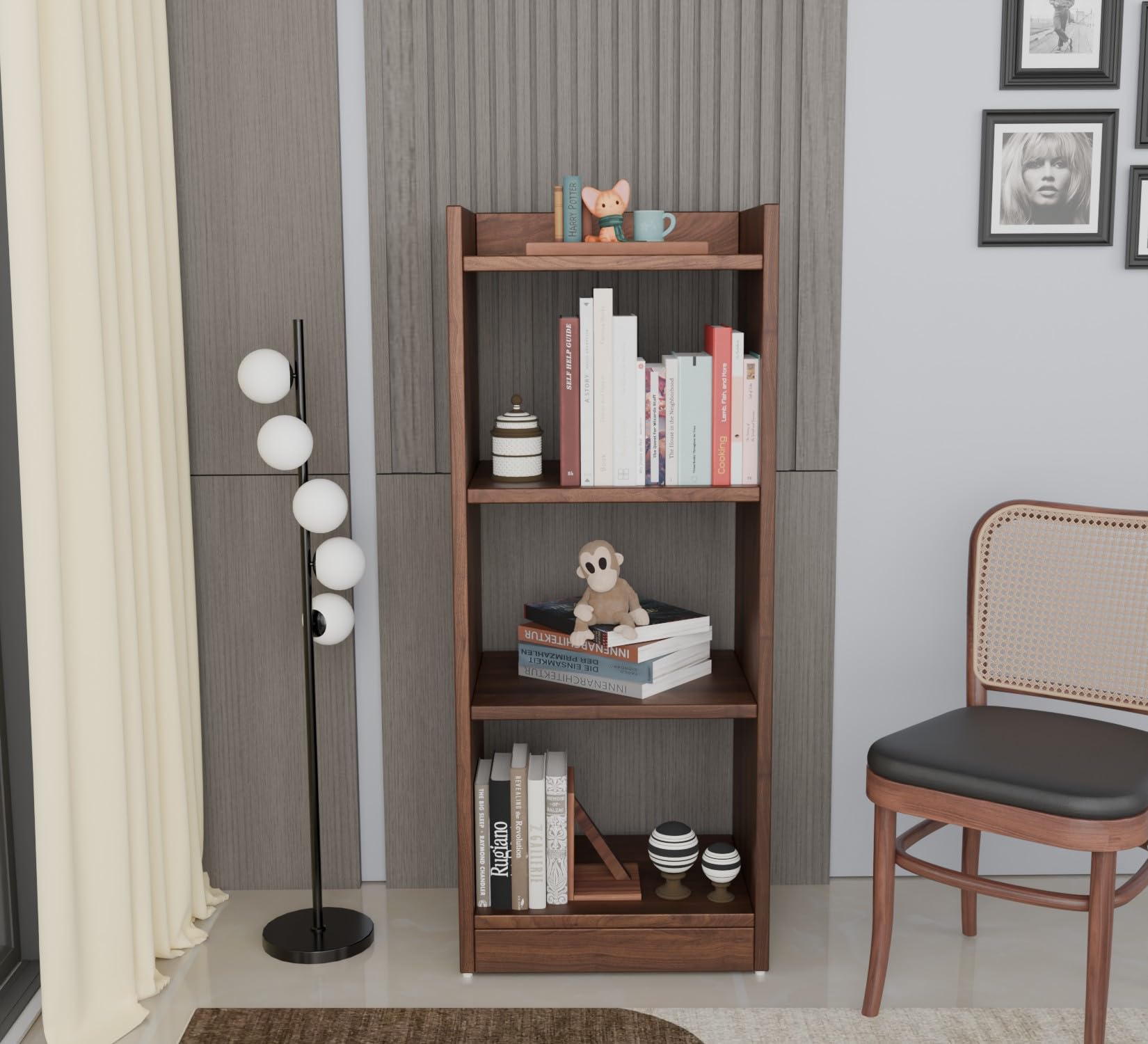 AVENUE 3-Tier Engineered Wood Bookcase Cube Book Shelf Storage Unit, Freestanding Book Storage for Living Room Bedroom Study Room (Finish Color - Wood Brown, DIY(Do-It-Yourself))-image-9