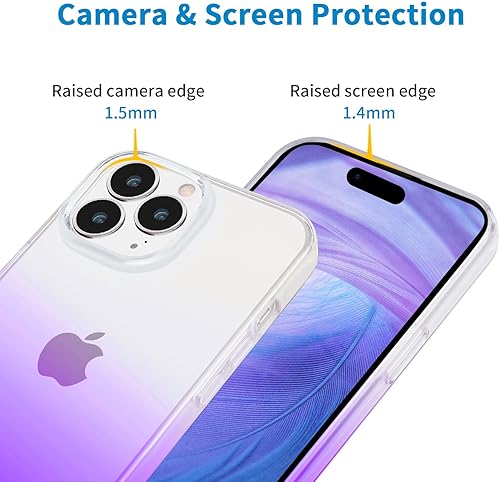 Miniatura 3 de JJGoo Compatible con iPhone 15 Pro Funda transparente, suave y transparente Fiexible TPU funda para teléfono, a prueba de golpes, funda delgada para