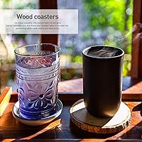 Vista 3 de 5ARTH Rebanadas de madera natural, 30 piezas de 2.4 a 2.8 pulgadas, kit de madera sin terminar preperforado con agujero, círculos de madera