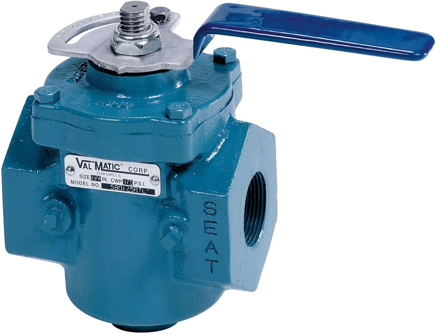 Plug Valve, 2 In, Lever Operated, CI
