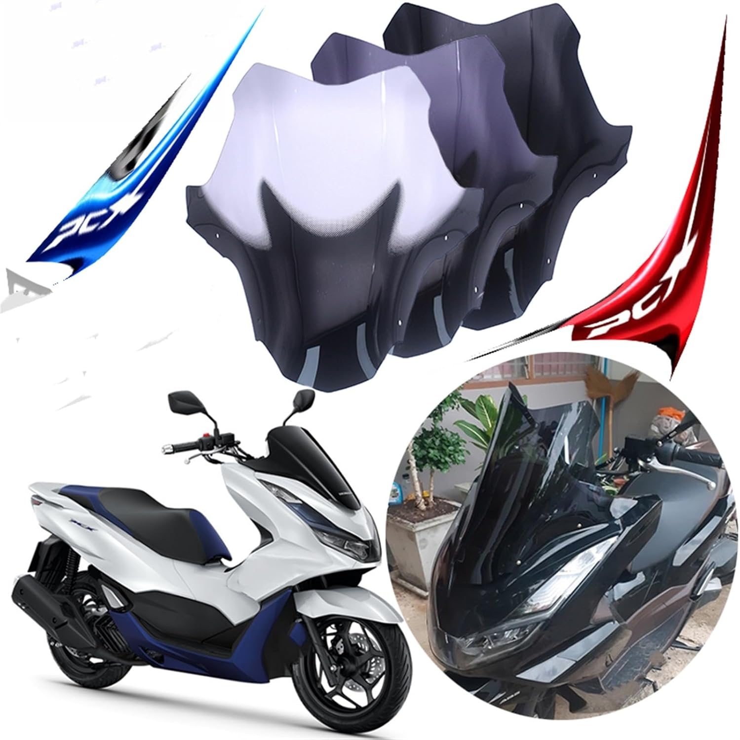 オートバイ部品フロントガラス風フロントガラスフェアリングバッフル