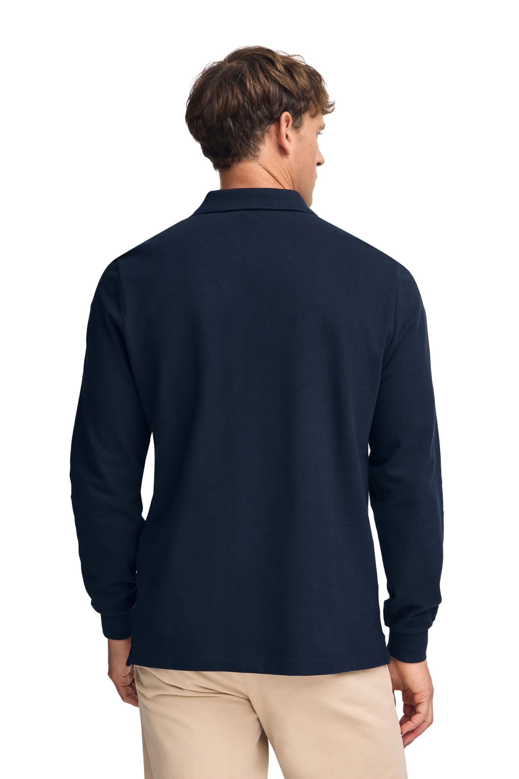 Polo Club Polo Elegante Uomo Manica Lunga Ricamo con Logo - 100% Cotone -