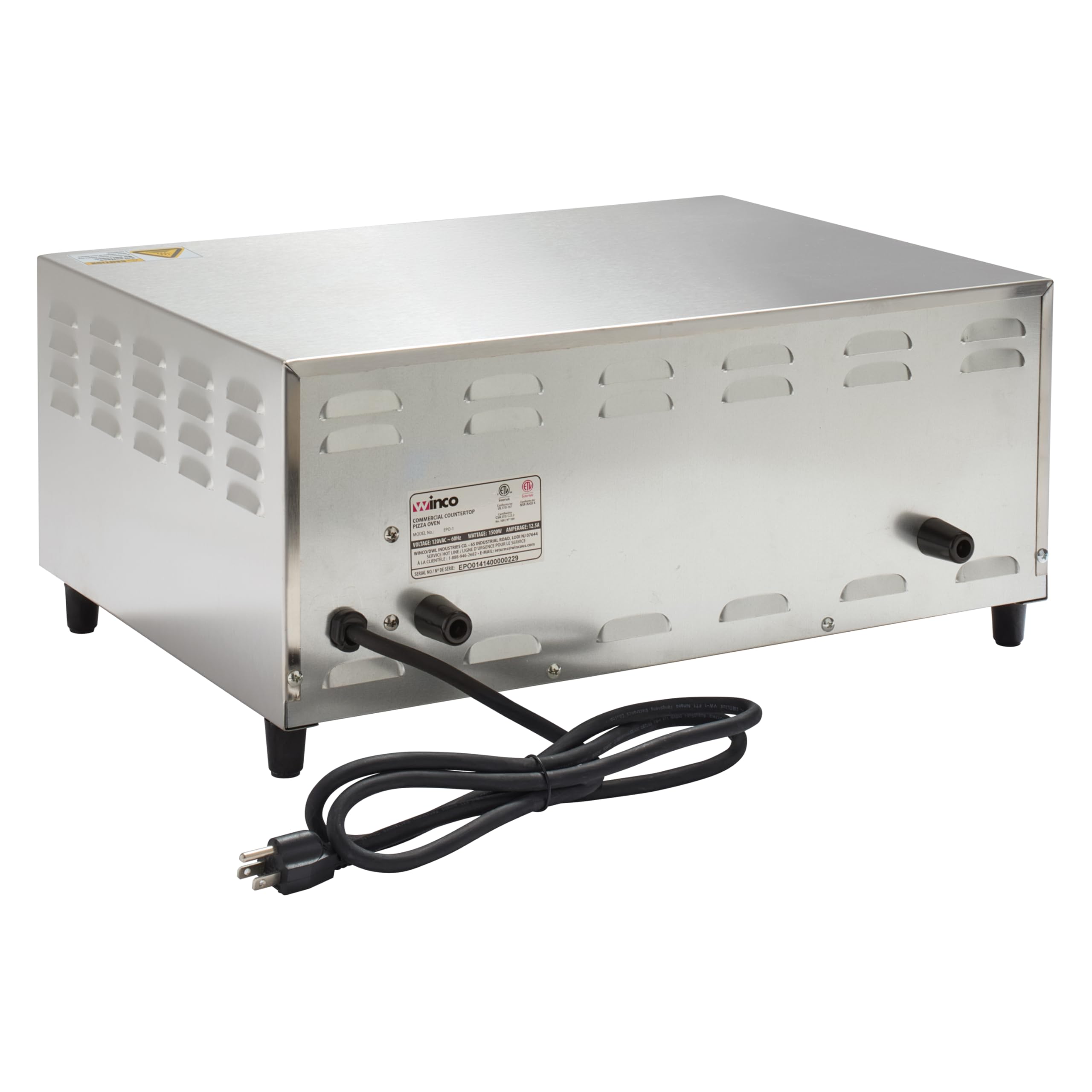 Winco Electric Commercial-Grade Pizza Oven | Dual heating elements ensure even baking 60 minute timer with bell alert Great for Roasting Reheating and Foodservice product thumbnail 3