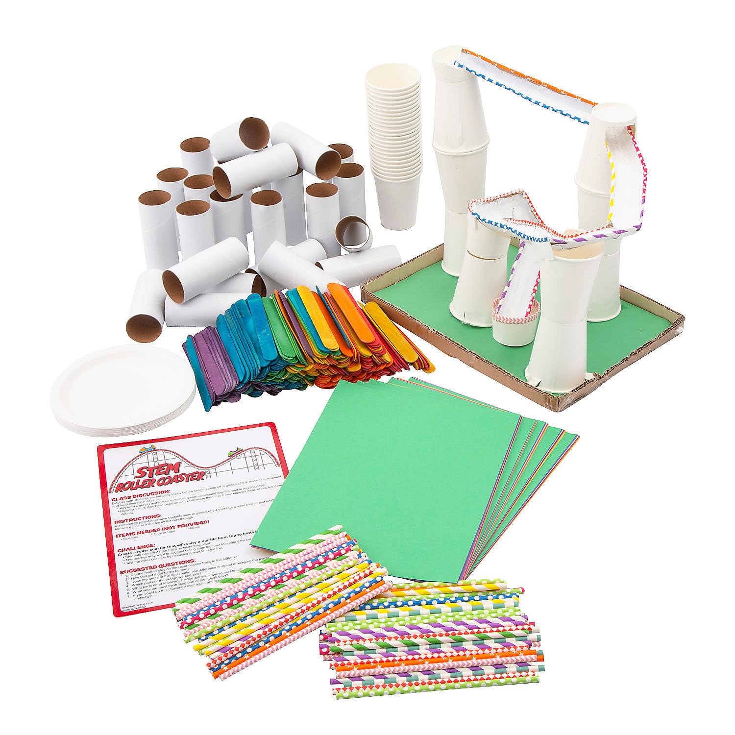 Fun Express STEM Roller Coaster Educational Kit - Makes 12