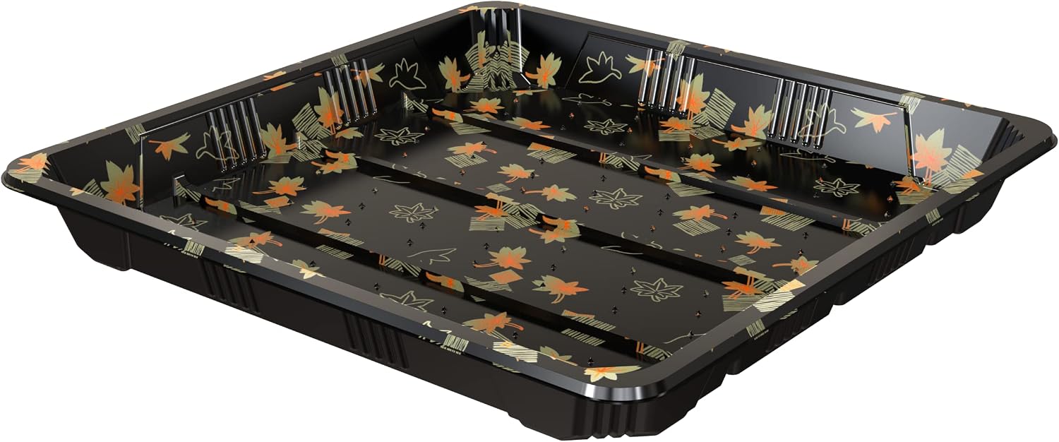 12# Sushi Container Sushi Tray Sushi plate Samurai party tray 10.4 * 10.4-Inch Take Out tray With Clear Lid 200 sets 12#