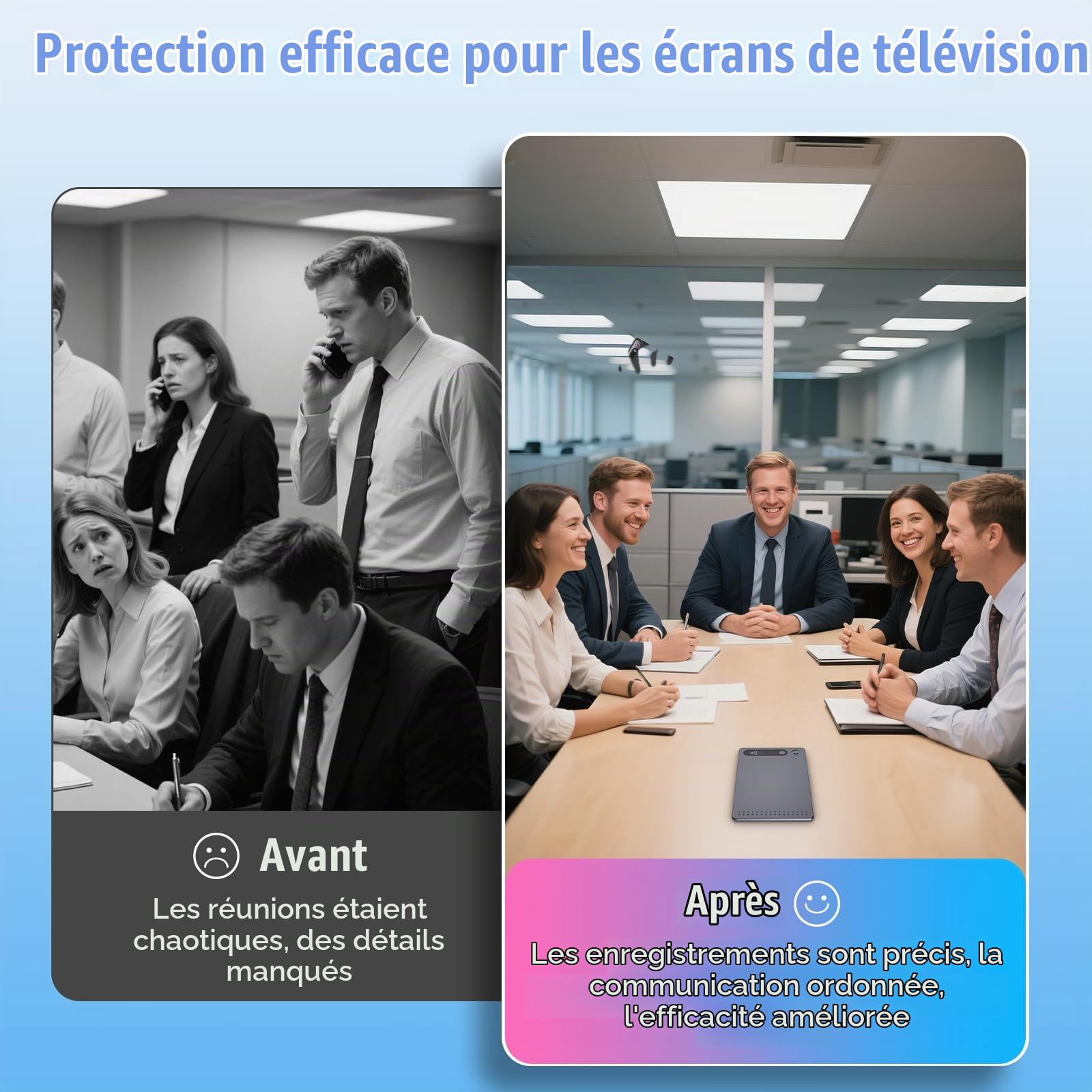 Enregistreur Vocal IA Dictaphone Numérique 64GB avec Transcription Audio en Temps Réel & Traduction 118+ Langues Reconnaissance Vocale, Résumé Automatique pour Réunions, Bloc Note Numérique