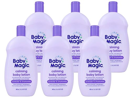 Baby Magic Loción calmante  Ayuda a reconfortar y relajarse antes de acostarse  Lavanda y manzanilla  16.5 onzas líquidas (paquete de 6)