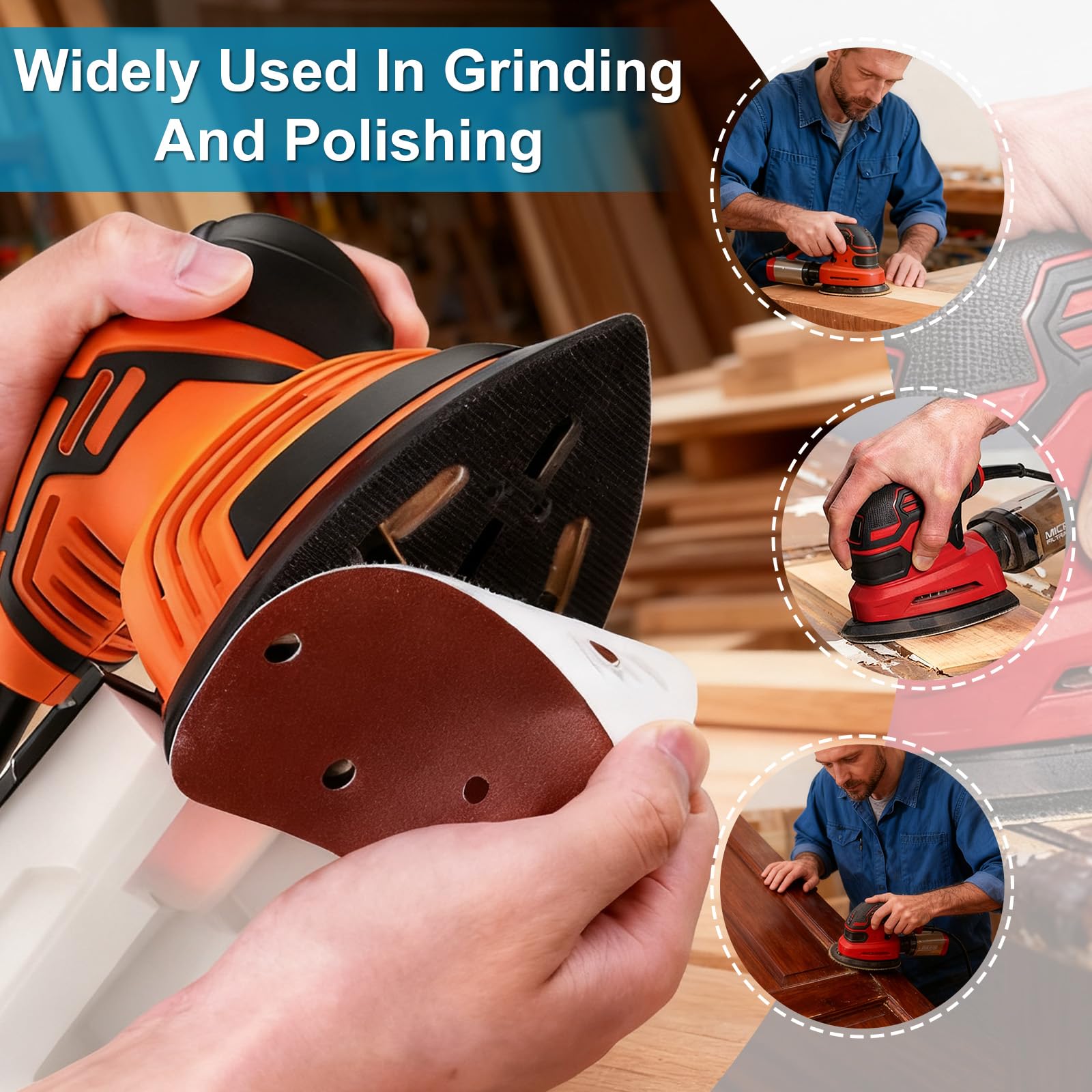 30 Mouse Detail Sanding Pads - 40/80/240 Grit -7 30 Mouse Detail Sanding Pads - 40/80/240 Grit -7
