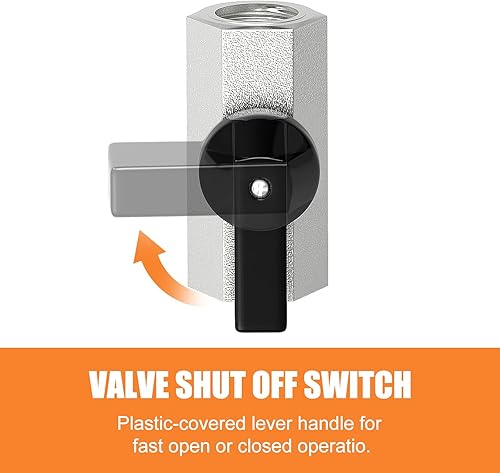 Miniatura 5 de GASHER 3 unids 14 pulgadas NPT mini latón válvula de bola interruptor apagado, 14 pulgada hembra x hembra NPT rosca tubería