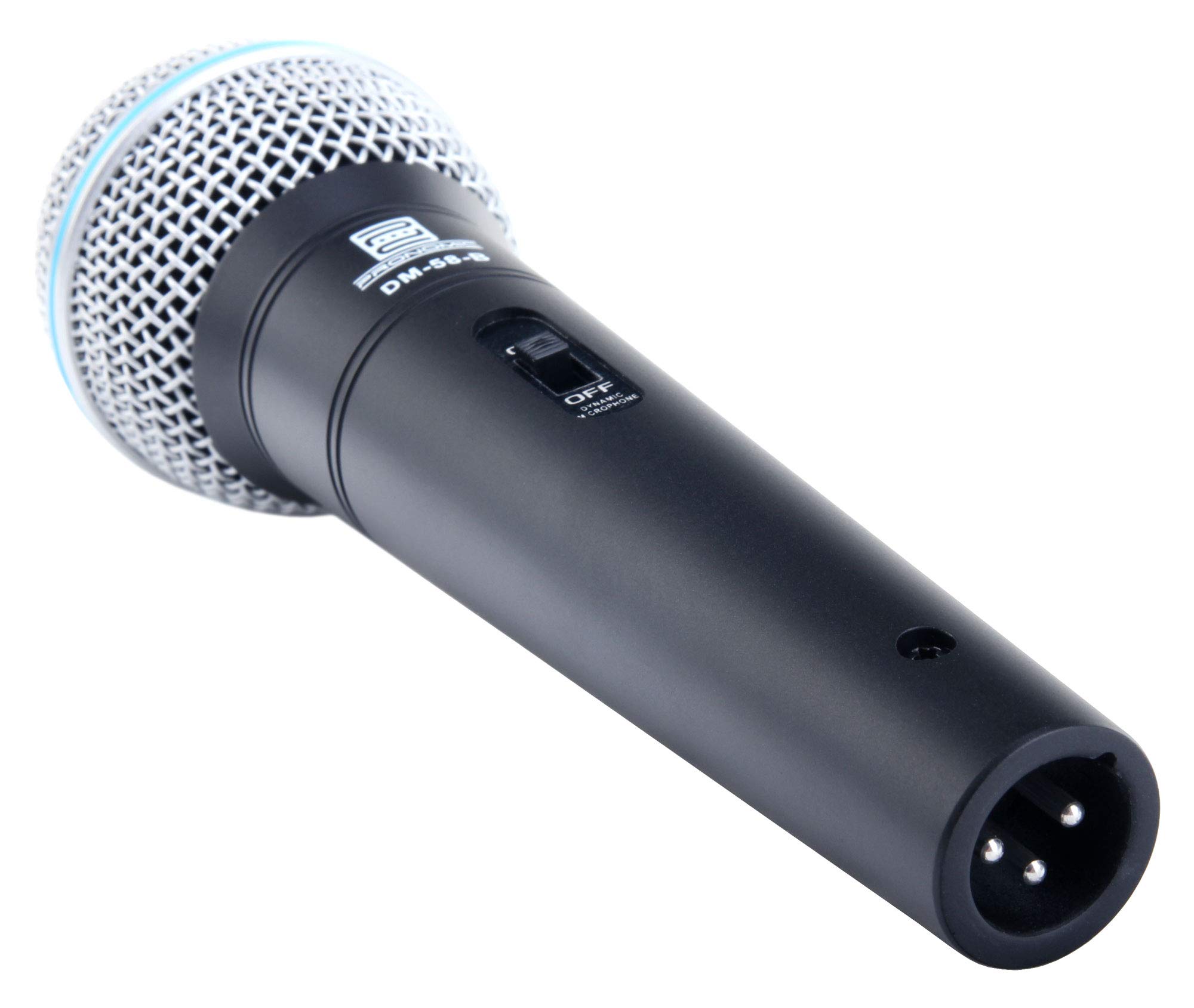 Pronomic DM-58-B Microphone Vocal avec Interrupteur Set de 5 incluant 5X Câble XLR 5m au Son Puissant et Chaleureux