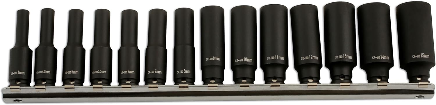 Laser 5962 Deep Impact Socket, 1/4-inch Dia, Set of 14