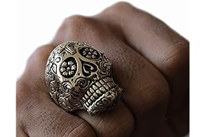 Huge Eye-catching Skull Cross Rings in 925 Sterling Silver