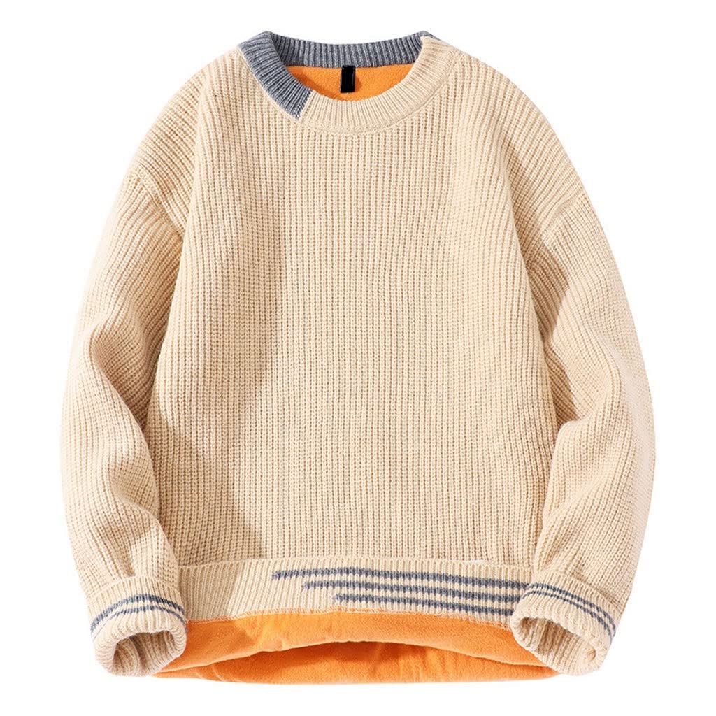Maglioni Maglieria da Uomo Autunno e Inverno Maglione Pullover in Pile Moda Uomo Maglione Casual da Uomo Maglioni da Uomo(B,M)