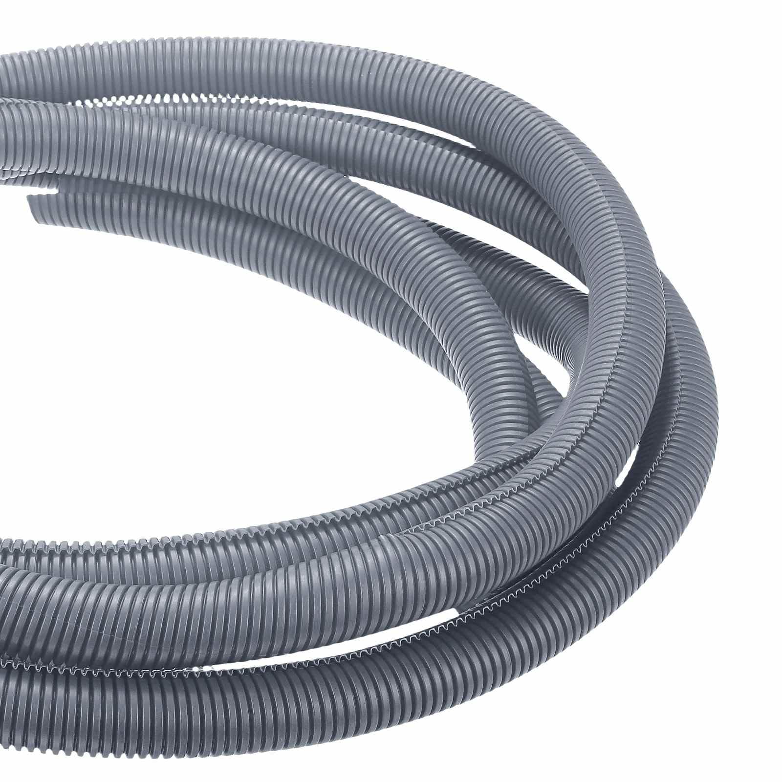 DMiotech 20ft Wire Loom Split Tubing 1 1/4 Inch, Cord Protectors from Pet Flexible Conduit Cable Management for Office Home Garden, Gray