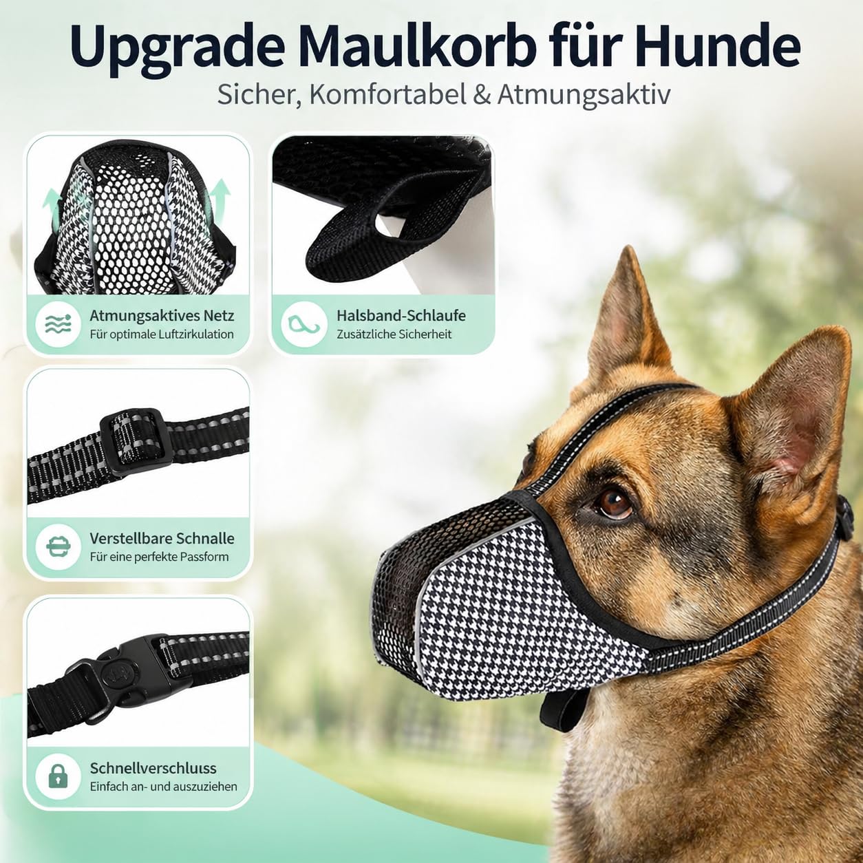 Generisch Maulkorb für Hunde, Soft Mesh Maulkorb, Maulkorb für extra kleine Hunde,Kauen, Bellen, Reflektierend, Verstellbar, Vollständige Abdeckung, für Fellpflege, Schnitzen, Schwarz, Größe XS