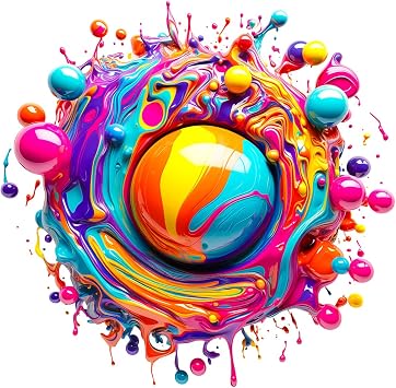 Bgraamiens Paint Splashes - 1000 Pieces Gradient Colorful Impossible Puzzle for Adults, Hard Challenge