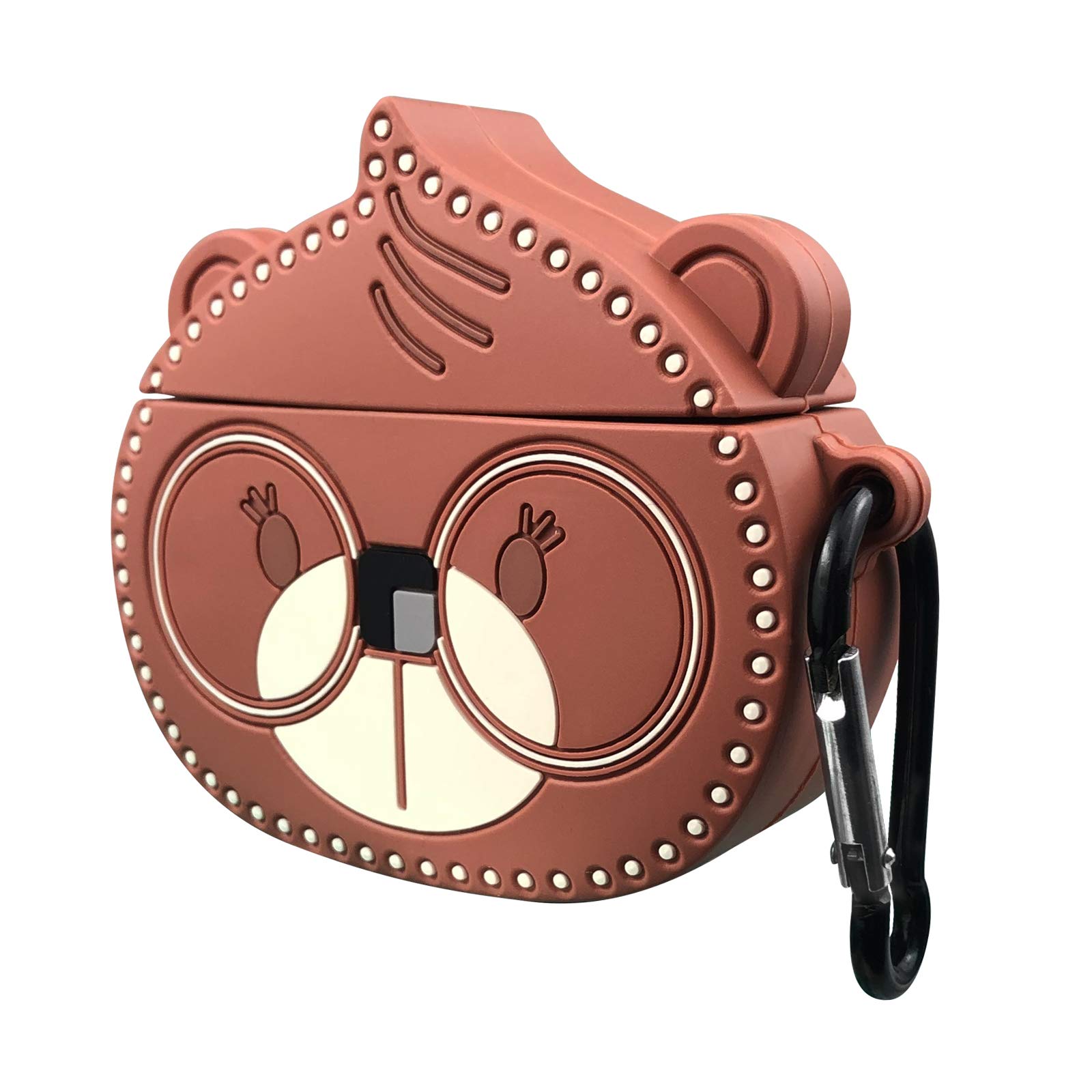 Compatible with Airpods 1& 2 Case,Silicone 3D Cute Animal Fun Cartoon Character Airpod Cover,Funny Fashion Cool Design Skin,Shockproof Cases for Teens Girls Boys Air pods- (Brown Bear)