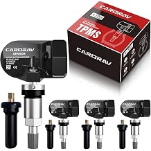 CARORAV TPMS Sensor GM, Tire Pressure Monitoring System Sensor 4 Pack | Replaces GM Chevrolet GMC Cadillac Buick 315MHz OE 13586335 13581558 13598771 13598772