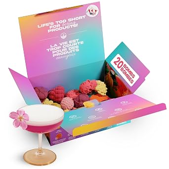 Poseidn Cocktail Bombs Balls Discovery Box 20 Pieces | Fruity Drink Bombs For Cocktail Lovers Made in Canada
