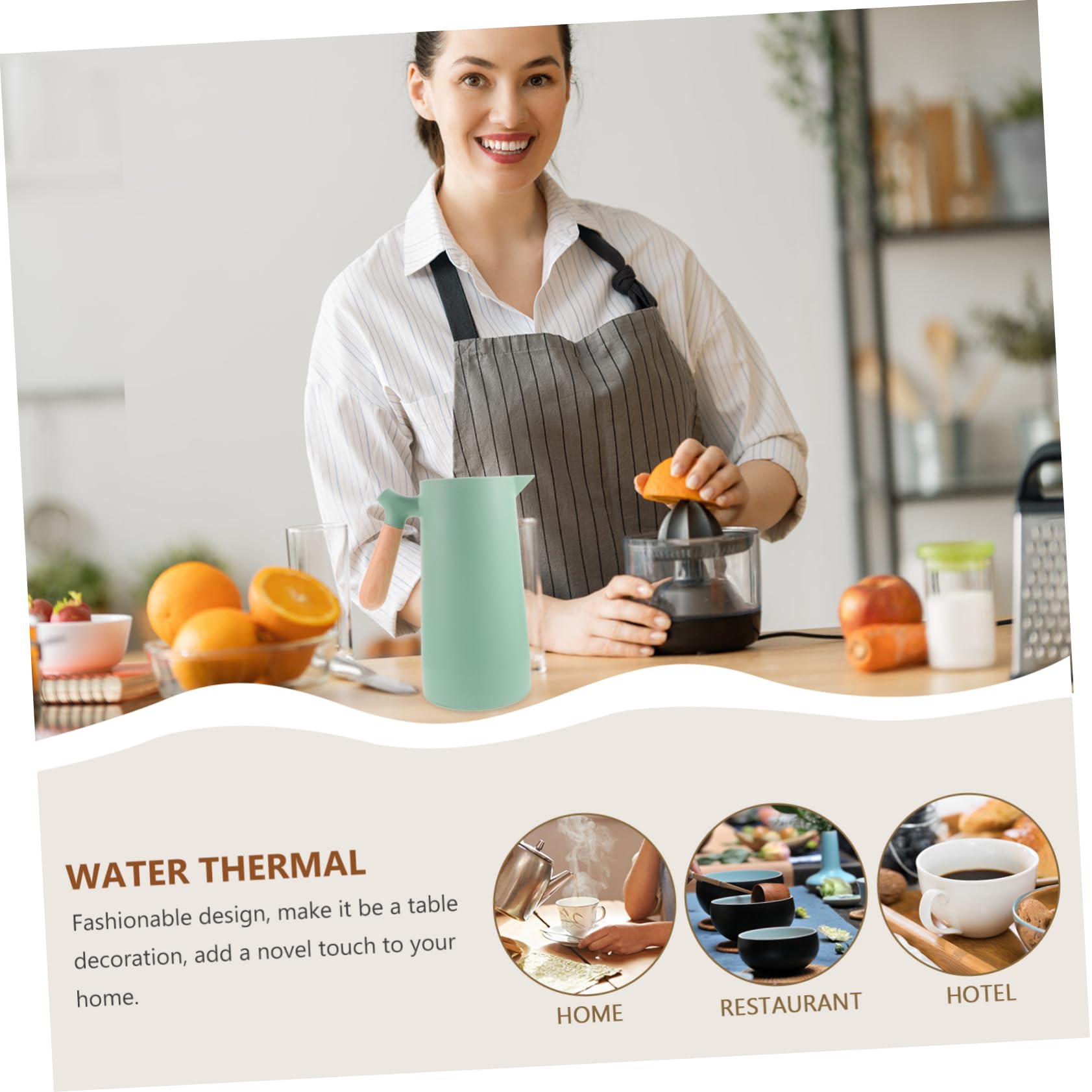 Thermosflasche aus Glas mit Wärmeisolierung für Tee und Zuhause