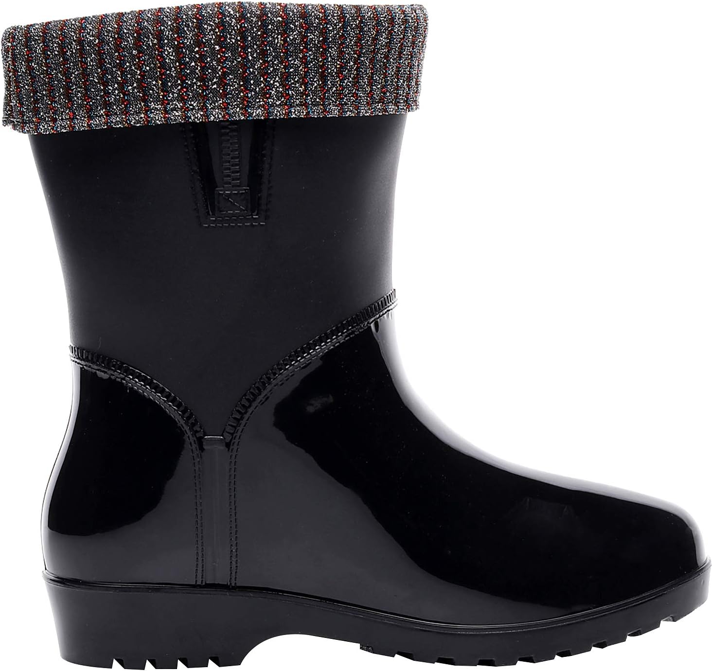 Women's Mid-Calf Rain Boots with Removable Lining | Waterproof, Slip-On, All Seasons, Multi-Use, Thermal Winter Water Shoes