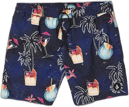 Miniatura 4 de Volcom Traje de baño estándar de 17 pulgadas con cintura elástica para hombre, Lavanda perla