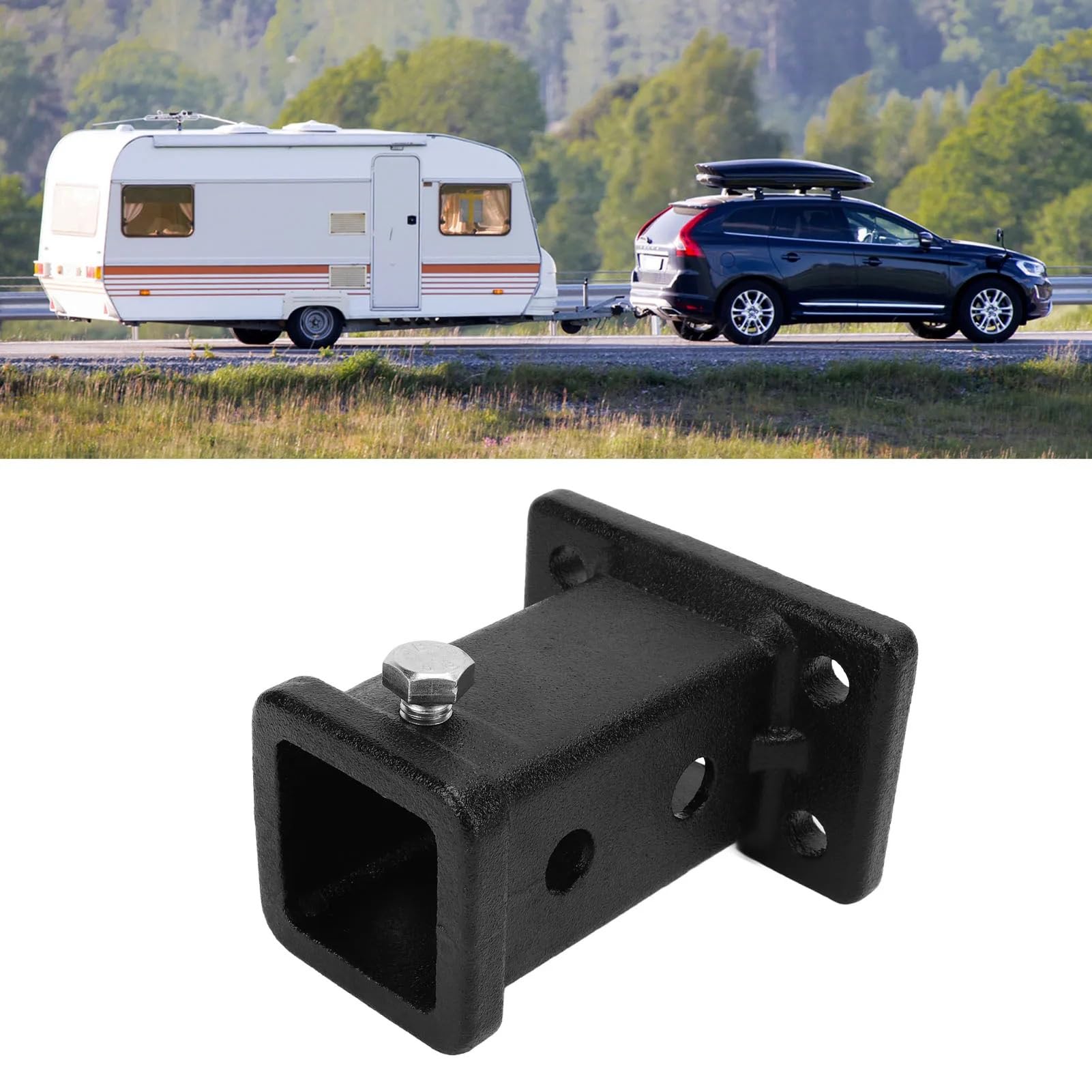 hak holowniczy 2in On Receiver Tube Uniwersalny adapter odbiornika zaczepu przyczepy do samochodów dostawczych Na rurze odbiornika przyczepy Akcesoria samochodowe Złącza przyczep