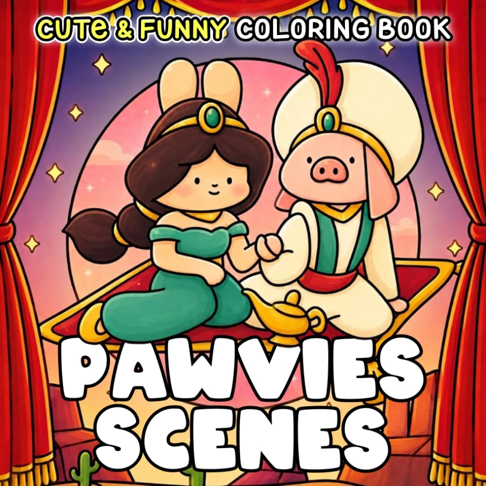 Pawvies Scenes Coloring Book: Ultimate Cinema-Inspired Coloring Pages for Animal Lovers and Movie Fans Featuring Charming Characters and Iconic Movie Scenes To Unwind