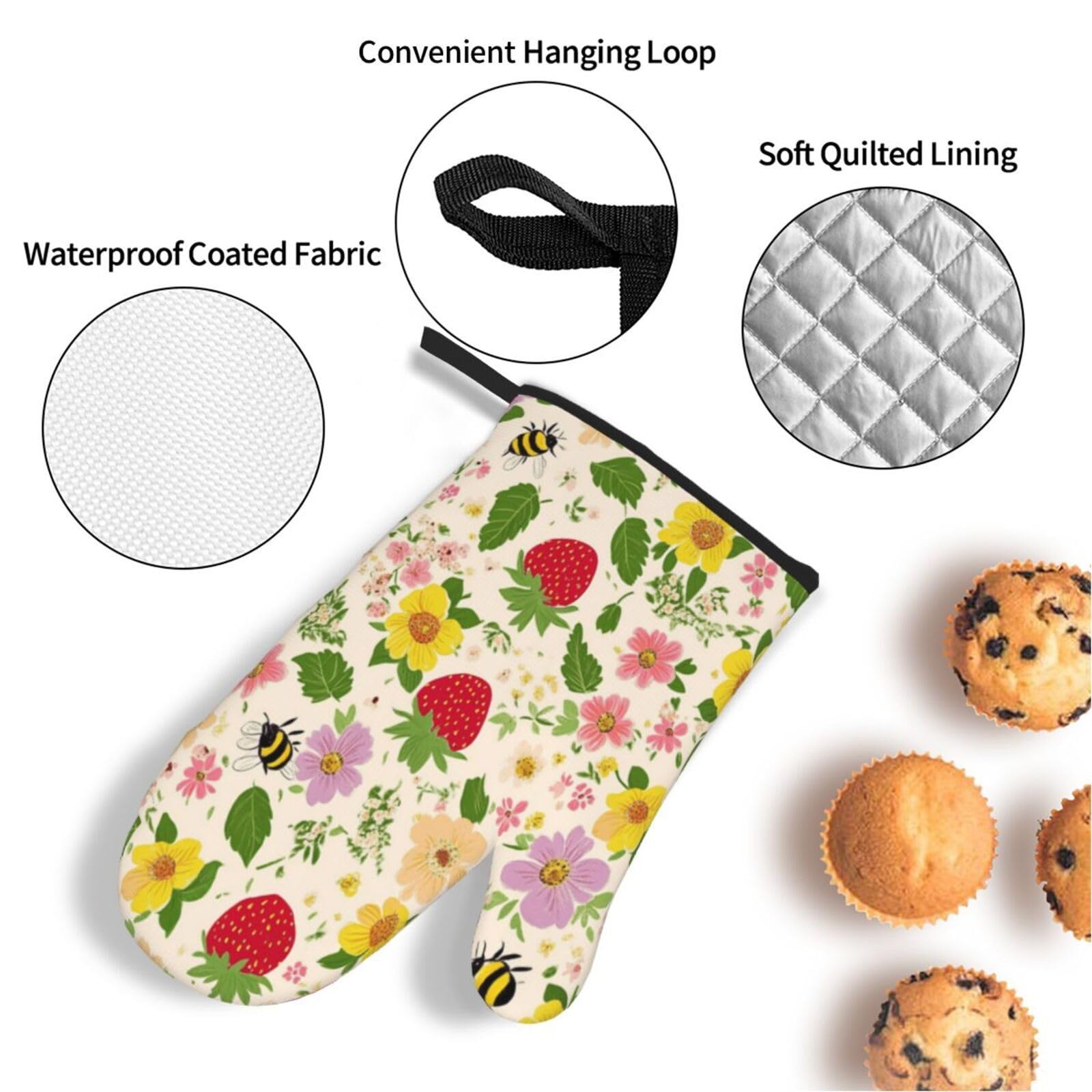 Maniques de Cuisine Gants de Cuisson Lavable en Machine Facile a Nettoyer